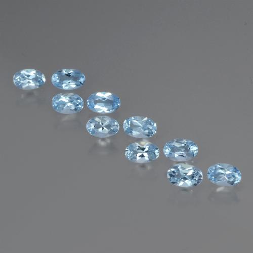 Baby Blue Топаз Камень - 0.3ct Фасетный Овал (ID: 437388)