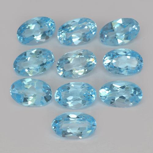 Himmerlblau Topas Edelstein - 0.3ct Oval facettiert (ID: 437391)
