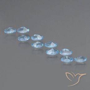 Topaz Gemstones in 5.3 x 3.2 mm Size for Sale, Topaz Stones in Swiss Blue Color