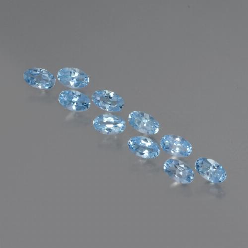 Sky Blue Topaz Gem - 0.3ct Oval Facet (ID: 437396)