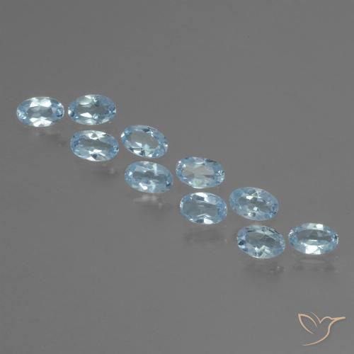 2.77ctw Natural Sky Blue Topaz, Oval, VS
