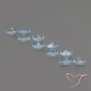 Topaz Gemstones in 5.1 x 3.2 mm Size for Sale, Topaz Stones in Sky Blue Color