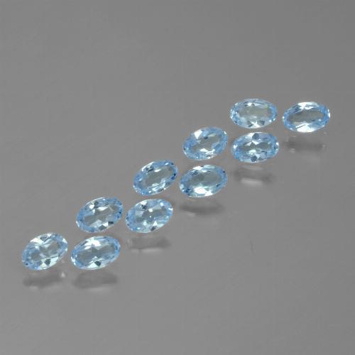 Blu elettrico Topazio Gem - 0.3ct Ovale sfaccettato (ID: 437483)