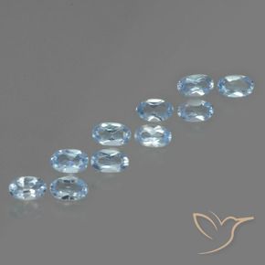 2.75 ctw Blue Topaz Stones, Natural Topaz in Oval Facet Shape for Sale