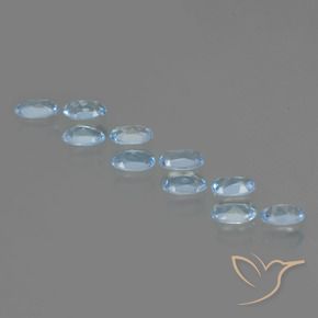 Topaz Gemstones in 5.2 x 3.1 mm Size for Sale, Topaz Stones in Swiss Blue Color