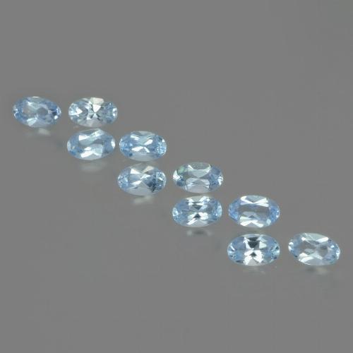 Свисс-Блю Топаз Камень - 0.3ct Фасетный Овал (ID: 437490)