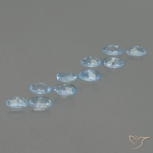 Topaz Gemstones in 5.2 x 3.2 mm Size for Sale, Topaz Stones in Sky Blue Color