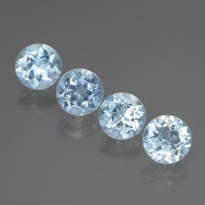 Sky Blue Topaz Gem - 1.1ct Round Facet (ID: 437600)