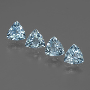 Azul Cielo Topacio Gema - 0.8ct Forma trillón (ID: 437607)
