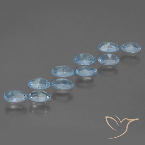 Topaz Gemstones in 5.1 x 3.2 mm Size for Sale, Topaz Stones in Sky Blue Color