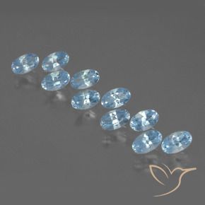 2.83 ctw Blue Topaz Stones, Natural Topaz in Oval Facet Shape for Sale