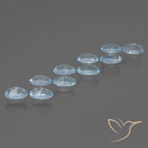 Topaz Gemstones in 5.1 x 3.3 mm Size for Sale, Topaz Stones in Sky Blue Color
