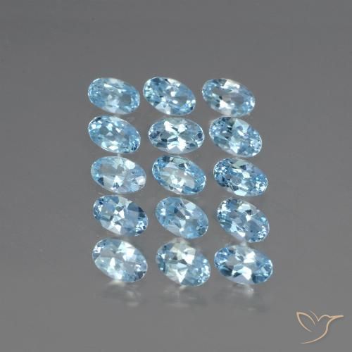 3.89ctw Natural Swiss Blue Topaz, Oval, VS