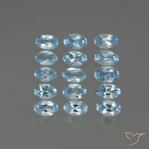 4.33ctw Natural Swiss Blue Topaz, Oval, VS