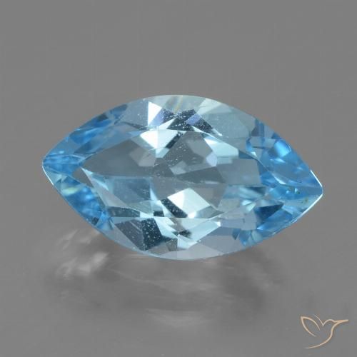 3.97ct Natural Swiss Blue Topaz, Marquise, VS