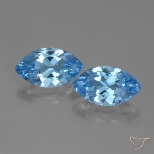 7.86ctw Natural Swiss Blue Topaz, Marquise, VVS-VS