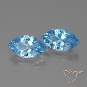 7.86 ctw Blue Topaz Stones, Natural Topaz in Marquise Facet Shape for Sale