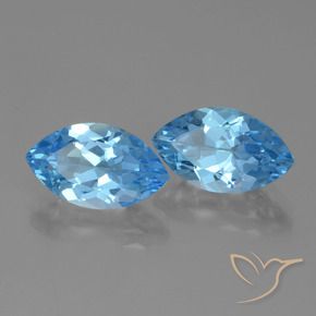 8.76 ctw Blue Topaz Stones, Natural Topaz in Marquise Facet Shape for Sale