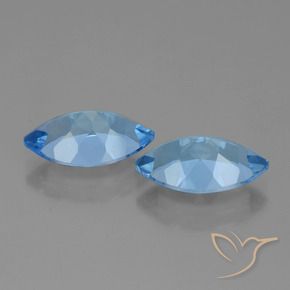 Topaz Gemstones in 14.1 x 8.3 mm Size for Sale, Topaz Stones in Swiss Blue Color