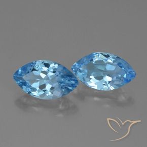 7.74 ctw Blue Topaz Stones, Natural Topaz in Marquise Facet Shape for Sale