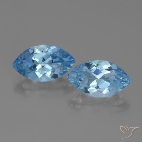 8.21ctw Natural Swiss Blue Topaz, Marquise, VVS