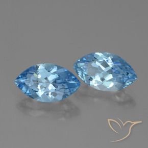 8.21 ctw Blue Topaz Stones, Natural Topaz in Marquise Facet Shape for Sale