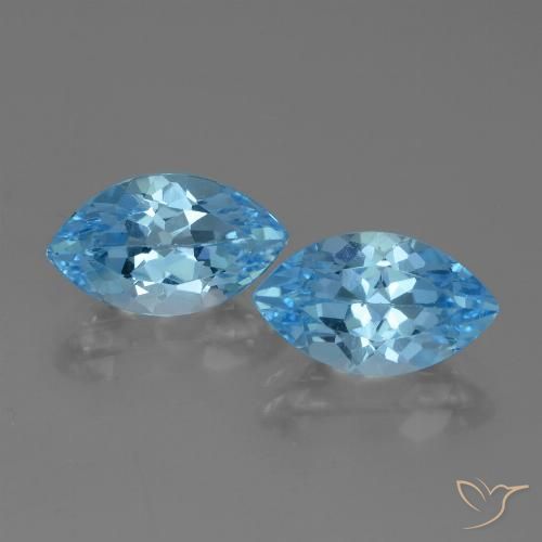 8.77ctw Natural Swiss Blue Topaz, Marquise, VVS-VS