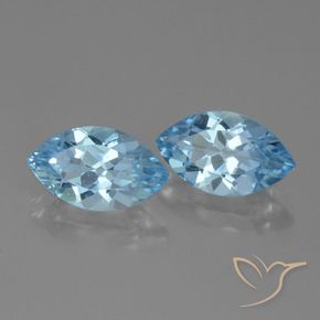 8.03 ctw Blue Topaz Stones, Natural Topaz in Marquise Facet Shape for Sale