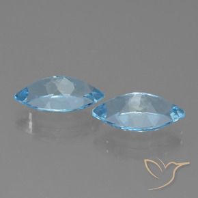 Topaz Gemstones in 13.9 x 8.1 mm Size for Sale, Topaz Stones in Sky Blue Color