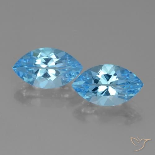 8.52ctw Natural Swiss Blue Topaz, Marquise, VVS