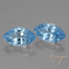 8.10 ctw Blue Topaz Stones, Natural Topaz in Marquise Facet Shape for Sale
