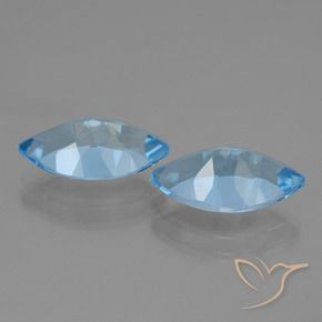 Topaz Gemstones in 14 x 8.1 mm Size for Sale, Topaz Stones in Swiss Blue Color
