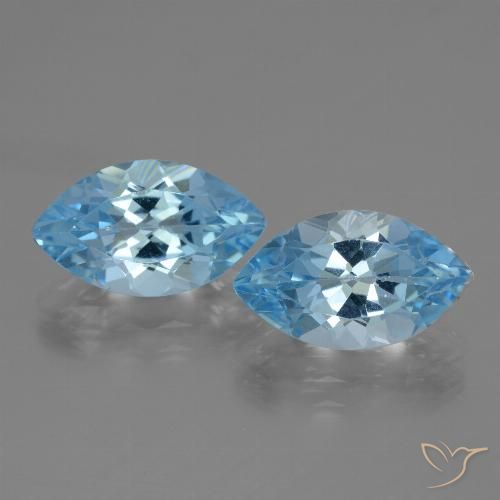 8.21ctw Natural Swiss Blue Topaz, Marquise, VVS