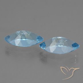 Topaz Gemstones in 13.9 x 8.1 mm Size for Sale, Topaz Stones in Swiss Blue Color