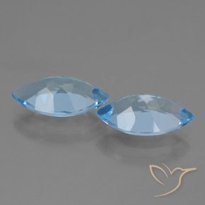 Topaz Gemstones in 13.9 x 8.1 mm Size for Sale, Topaz Stones in Sky Blue Color