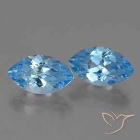 8.81 ctw Blue Topaz Stones, Natural Topaz in Marquise Facet Shape for Sale
