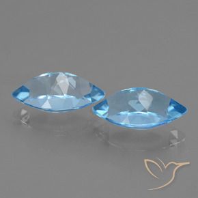 Topaz Gemstones in 13.9 x 8.2 mm Size for Sale, Topaz Stones in Swiss Blue Color