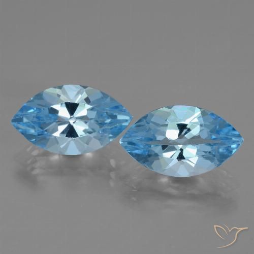 8.11ctw Natural Swiss Blue Topaz, Marquise, VVS