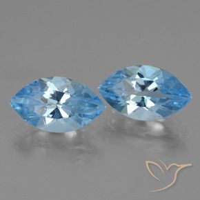8.11 ctw Blue Topaz Stones, Natural Topaz in Marquise Facet Shape for Sale