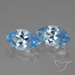 8.18 ctw Blue Topaz Stones, Natural Topaz in Marquise Facet Shape for Sale