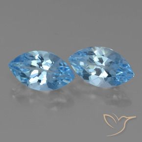8.47 ctw Blue Topaz Stones, Natural Topaz in Marquise Facet Shape for Sale