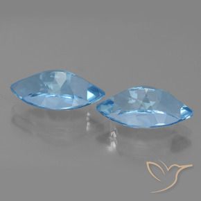 Topaz Gemstones in 14 x 8.1 mm Size for Sale, Topaz Stones in Swiss Blue Color