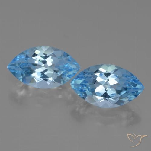 8.36ctw Natural Swiss Blue Topaz, Marquise, VVS