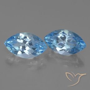 8.36 ctw Blue Topaz Stones, Natural Topaz in Marquise Facet Shape for Sale