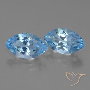 8.41 ctw Blue Topaz Stones, Natural Topaz in Marquise Facet Shape for Sale