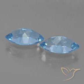 Topaz Gemstones in 13.8 x 8.1 mm Size for Sale, Topaz Stones in Swiss Blue Color