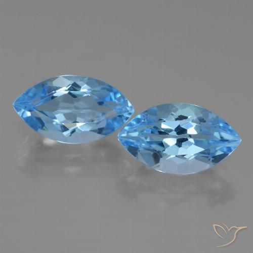 8.44ctw Natural Swiss Blue Topaz, Marquise, VVS-VS