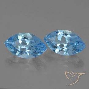 8.20 ctw Blue Topaz Stones, Natural Topaz in Marquise Facet Shape for Sale