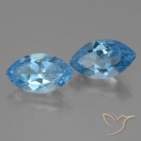 8.40 ctw Blue Topaz Stones, Natural Topaz in Marquise Facet Shape for Sale
