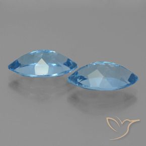 Topaz Gemstones in 14.1 x 8.2 mm Size for Sale, Topaz Stones in Swiss Blue Color